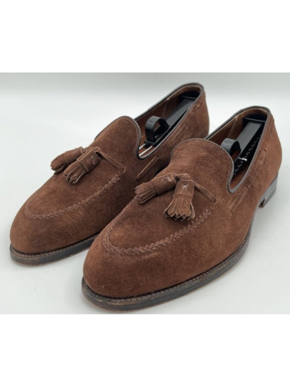 Alden 666 Tassel Moccasin Chocolate Suede Loafers Men’s Size 9.5 B/D Anisomelia